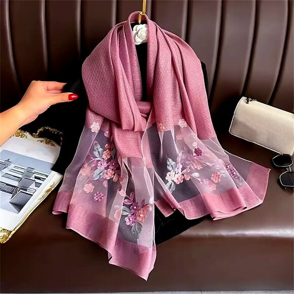 Hand Crafted Beautifully Embroidered Scarf, wrap - Picture 1 of 2